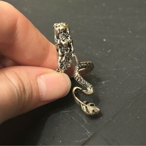 Silver Snake Reptile Ring